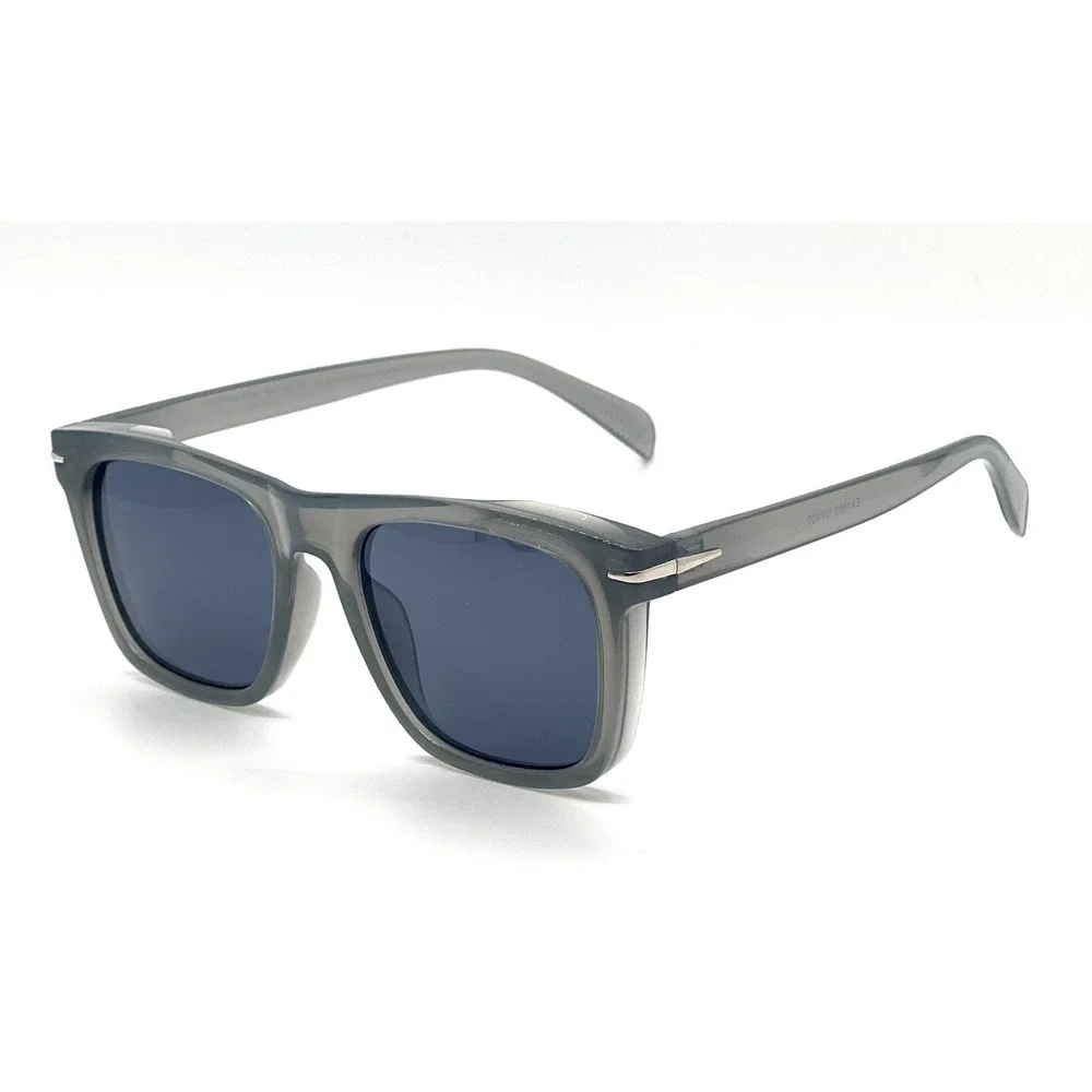 Square Sunglasses Smoke Gray Frame Dark Lens Fashion Stylish Eyewear Aviator New